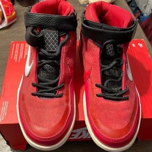 Nike shox- Red leather and suede. Size 12. Used, good condition.